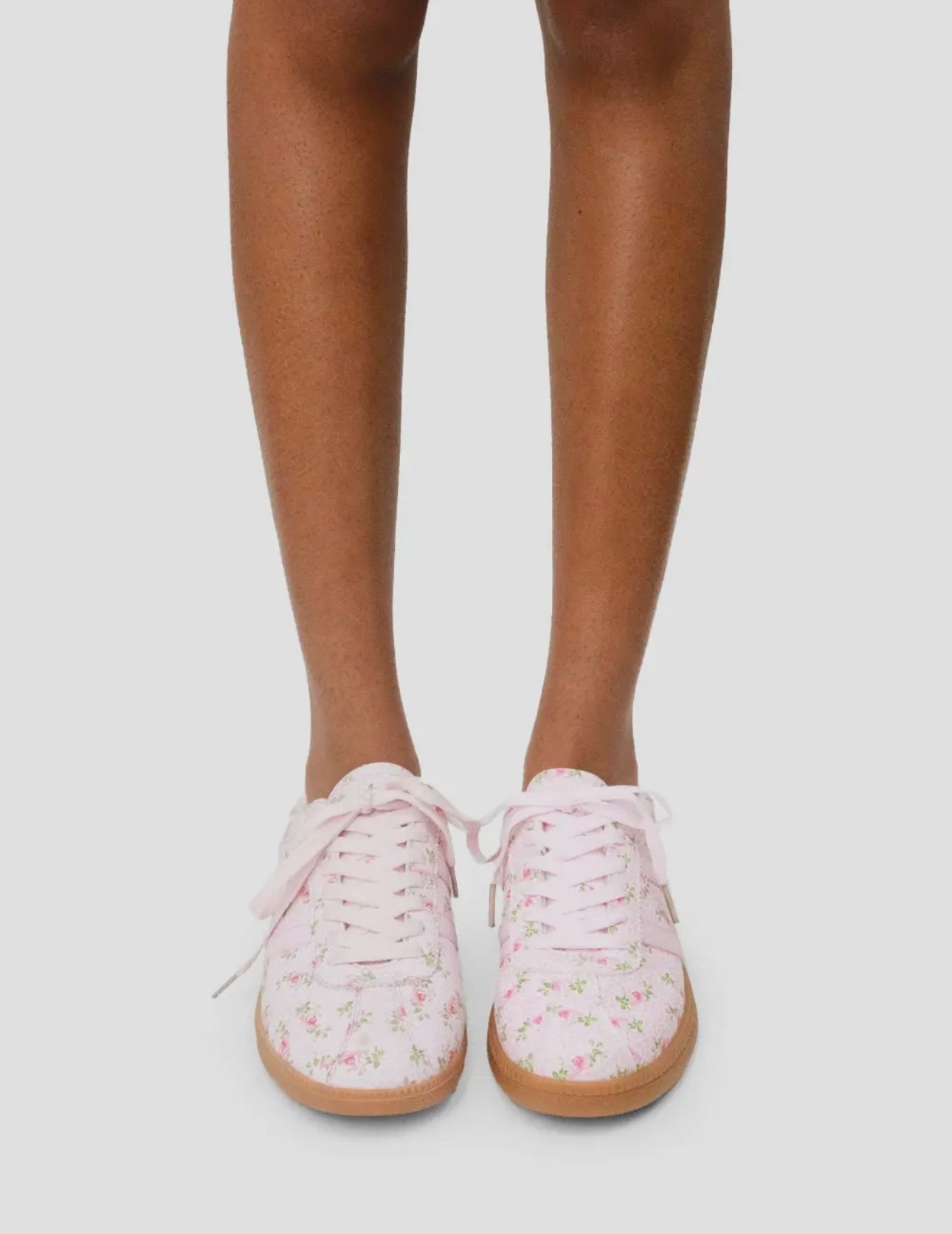 pink coquette floral sneakers