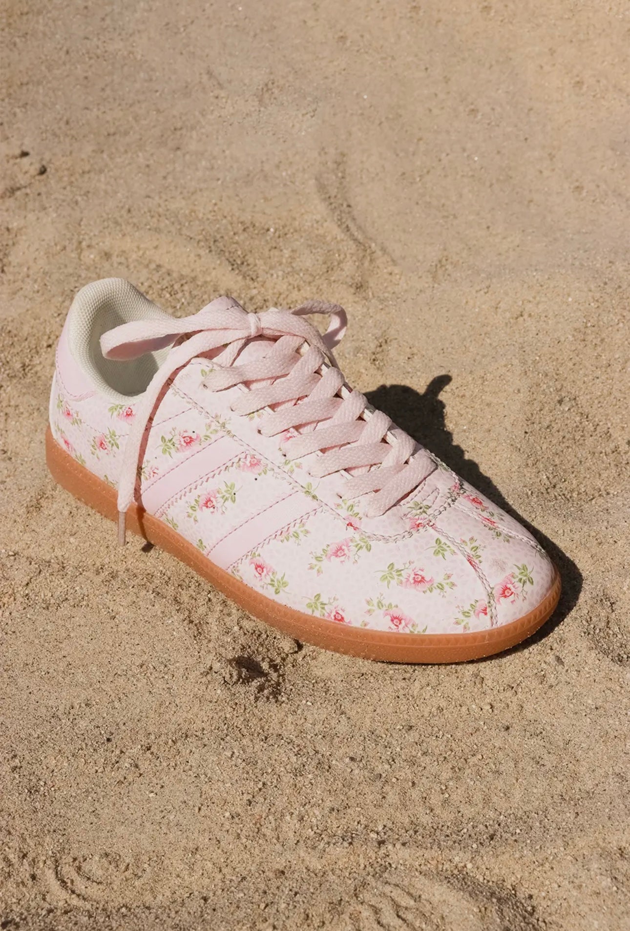 pink coquette floral sneakers