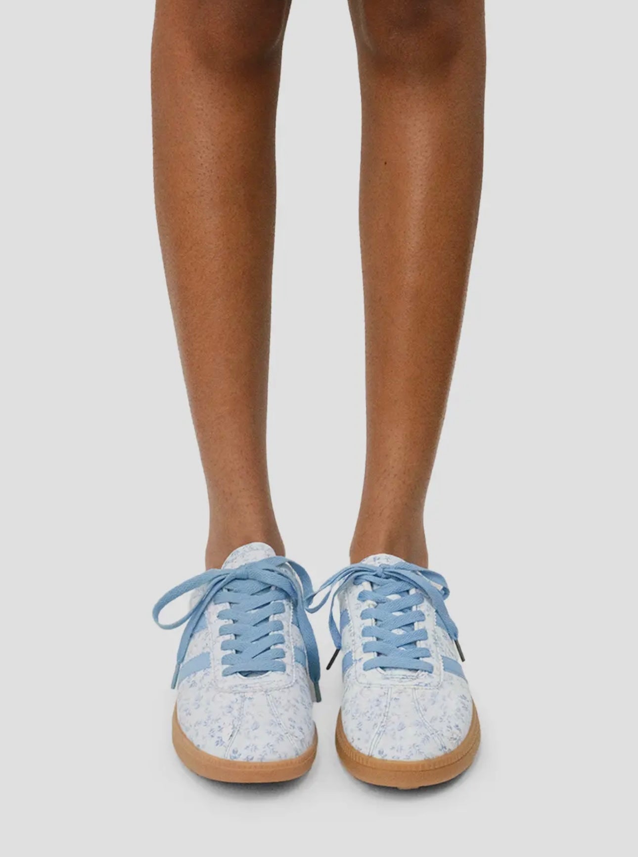 blue coquette floral sneakers